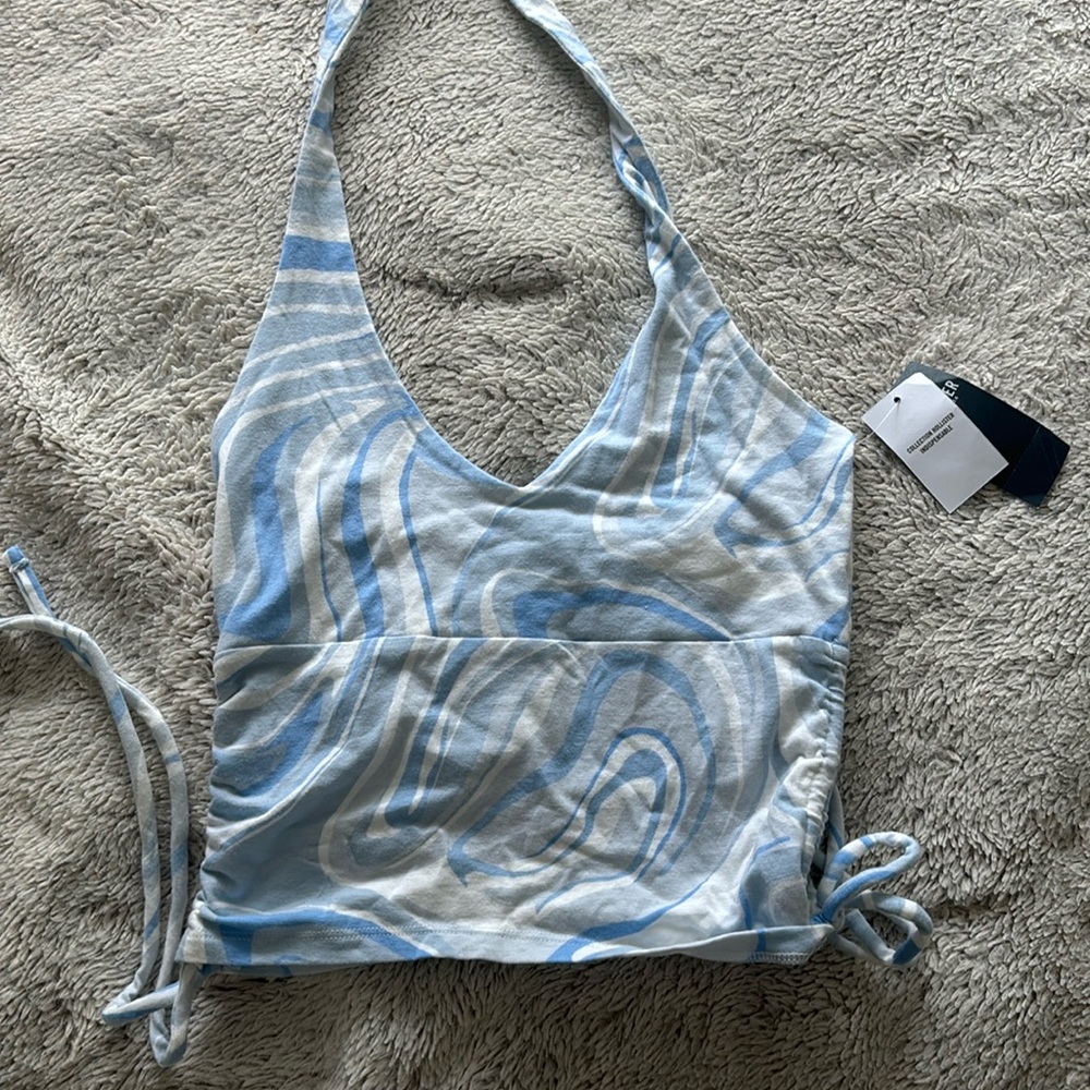 Hollister Halter Tank Top Blue Small